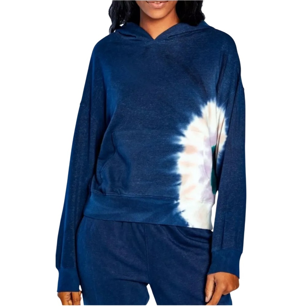 Wildfox Navy Hoodie with tye dye & ombré Detail& design